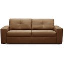 Ver imagem 2 de Sofá 3 Lugares para Sala de Estar Living 235cm Vienne L06 Couro Marrom Claro - Lyam Decor