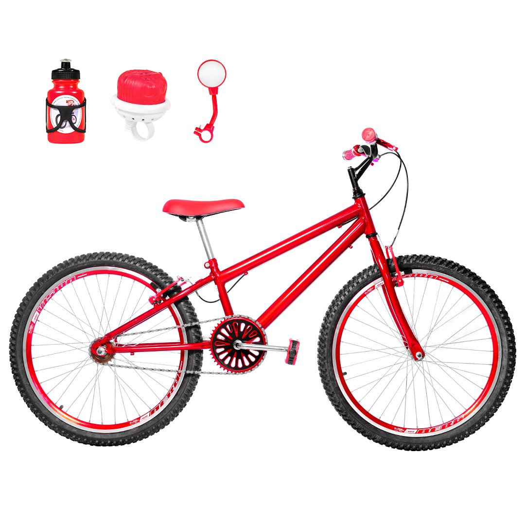 Bicicleta Masculina Aro 24 Aero + Kit Passeio FlexBikes | MadeiraMadeira