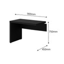Ver imagem 4 de Mesa em L Pé Painel (Mesa 1,70m + Mesa Auxiliar) - s/ Gavetas - Preto / Preto - 26013
