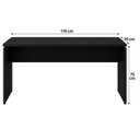 Ver imagem 6 de Mesa em L Pé Painel (Mesa 1,70m + Mesa Auxiliar) - s/ Gavetas - Preto / Preto - 26013