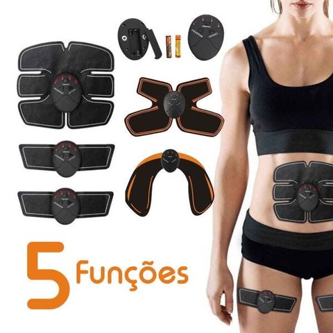 Tonificador Muscular 5 Em 1 Abdominal Estimulo Eletrico Abdomen Pernas Bumbum