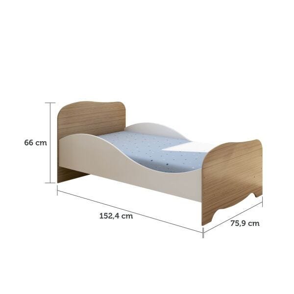 Quarto Completo com Guarda-Roupa 3 portas e minicama Uli e Cômoda Júnior simples Peroba Móveis - 8