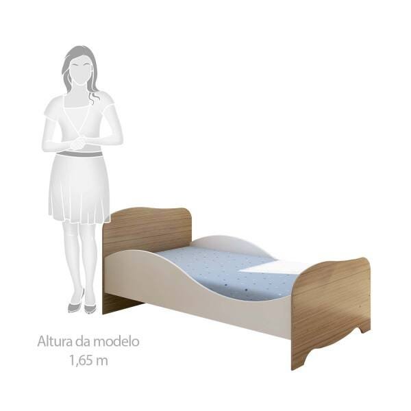 Quarto Completo com Guarda-Roupa 3 portas e minicama Uli e Cômoda Júnior simples Peroba Móveis - 9