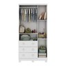 Quarto Infantil Com Guarda-Roupa Uli 03 Portas Cômoda Uli e Berço Uli Americano Branco Móveis - Bran - 3