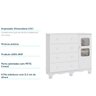 Quarto Infantil Com Guarda-Roupa Uli 03 Portas Cômoda Uli e Berço Uli Americano Branco Móveis - Bran - 8