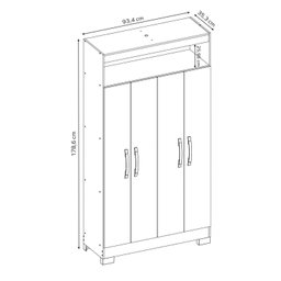 Armário Multiuso Nt 4040 - Branco / Rosa - Notável - 5