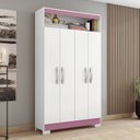 Ver imagem 2 de Armário Multiuso Nt 4040 - Branco / Rosa - Notável