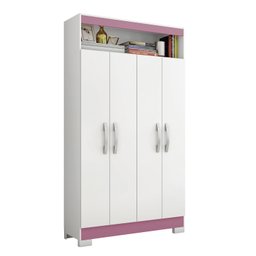 Armário Multiuso Nt 4040 - Branco / Rosa - Notável - 1