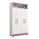 Ver imagem 1 de Armário Multiuso Nt 4040 - Branco / Rosa - Notável