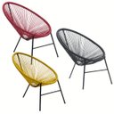 Ver imagem 1 de Kit 3 Cadeiras Caribe Fibra Sintética Cores Diversas Panero