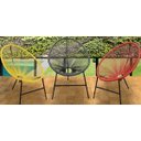 Ver imagem 3 de Kit 3 Cadeiras Caribe Fibra Sintética Cores Diversas Panero