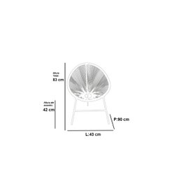 Kit 3 Cadeiras Caribe Fibra Sintética Cores Diversas Panero - 4