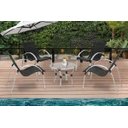 Ver imagem 1 de Kit 4 Cadeiras com Mesa Centro Garden Fibra Sintética Preto