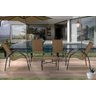 Kit 4 Cadeiras com Mesa de Centro Onix Fibra Sintética Pequi - 1