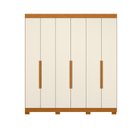 Ver imagem 3 de Guarda Roupa Vinci 6 Portas Cinamomo/off White - Abz