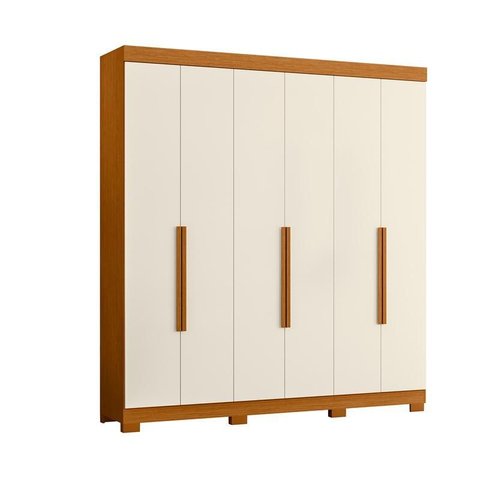 Guarda Roupa Vinci 6 Portas Cinamomo/off White - Abz