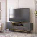 Ver imagem 3 de Rack para TV até 72 Polegadas com 3 Portas Retrô 182cm Multimóveis CR45367 Mel/Grafite