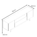 Ver imagem 2 de Rack para TV até 72 Polegadas com 3 Portas Retrô 182cm Multimóveis CR45367 Mel/Grafite