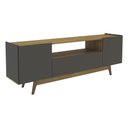 Ver imagem 1 de Rack para TV até 72 Polegadas com 3 Portas Retrô 182cm Multimóveis CR45367 Mel/Grafite