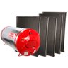 Aquecedor solar 500L MKP 500 A alta pressão Aço INOX 444 desnível + 5 Coletores1m² MC2000 Heliotek - 1