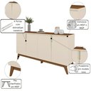 Ver imagem 4 de Aparador Buffet Recife Off White Canela Decorativo Moderno