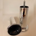 Ver imagem 1 de Kit 12 Pés Cromados Redondo Rosqueável 8 Cm P01 Sofá Poltrona - Inoviza