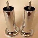 Ver imagem 4 de Kit 12 Pés Cromados Redondo Rosqueável 8 Cm P01 Sofá Poltrona - Inoviza