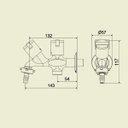 Ver imagem 5 de Torneira Parede para Tanque com Saída para Máquina Concept 26234 Meber - Cromado