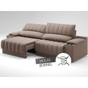 Ver imagem 6 de Sofá com Porta Copos e Carregador Usb Retrátil e Reclinável Murano 2,00m Velosuede Marrom -