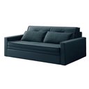 Ver imagem 3 de Sofá Cama Casal 2 Lugares Quarto Sala Kitnet Sleep Azul - Larbelle