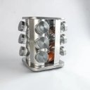 Ver imagem 2 de Porta Temperos Giratório 12 Peças Inox 22,5x16x16cm
