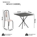 Ver imagem 3 de Conjunto Sala de Jantar com 4 Cadeiras Lívia Prata/Bege