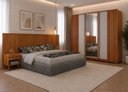 Ver imagem 1 de Dormitório Casal Ripado Completo Espelho Premium Arbo Design