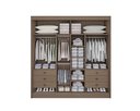 Ver imagem 3 de Guarda Roupa Titanium Ripado 2 Portas 6 Gavetas com Espelho D Doro Castanho/Off White/Ripado
