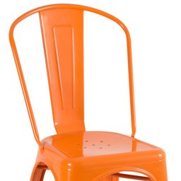 Kit 5 Cadeiras Iron Tolix - Laranja - 4