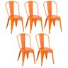 Kit 5 Cadeiras Iron Tolix - Laranja - 1