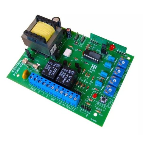 Placa Central de Comando Motor Portão Eletrônico Universal 433,92 Learning Rolling Hopping P1000