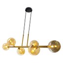 Ver imagem 3 de Pendente Abaporu Metal Bronze e 6 Cúpulas de Vidro Âmbar para G9 St1864