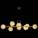 Ver imagem 5 de Pendente Abaporu Metal Bronze e 8 Cúpulas de Vidro Âmbar para G9 St1863