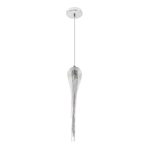 Pendente Clam Transparente Vidro e Corrente + LED GU10 Branco Quente St1906 - 3