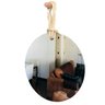 Espelho Decorativo Hole Alça Sisal Natural 50 cm Redondo - 5