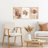 Kit 3 Quadros Decorativos Cozinha 33x43cm Moldura em Pinus com Plantas Folhagem Rose - Hugart - 2