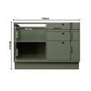 Ver imagem 6 de Cozinha Compacta Modulada 7 Portas 3 Gavetas 100% MDF Sevilha Verde/Hill