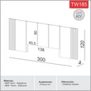 Ver imagem 2 de Cama Queen Cabeceira Ripada 1 Gaveta MDF 300cm Freijó com Off White
