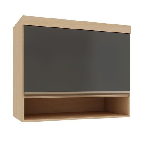 Armário Aéreo Maleiro Mônaco 97cm 1 Porta MDF-MDP Basculante Luciane Móveis