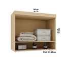 Ver imagem 3 de Armário Aéreo Maleiro Mônaco 97cm 1 Porta MDF-MDP Basculante Luciane Móveis