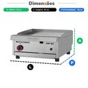 Ver imagem 5 de Chapa Lanche Bifeteira a Gás 60 cm Profissional Premium Chp 60 G2 - Metalcubas 26429