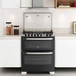Fogão Electrolux 5 Bocas Automático com 2 Fornos e Tripla Chama 76Dba - 4 Fogão Electrolux 5 Bocas Automático com 2 Fornos e Tripla Chama 76Dba - 4