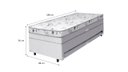 Ver imagem 2 de Bicama Box Baú Solteiro Conjugado Espuma com Cama Auxiliar Bicama 3 em 1 - Matelassê Branco
