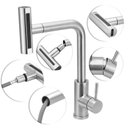 Ver imagem 2 de Torneira Cozinha 4 Jatos Monocomando Ducha Extensível Inox